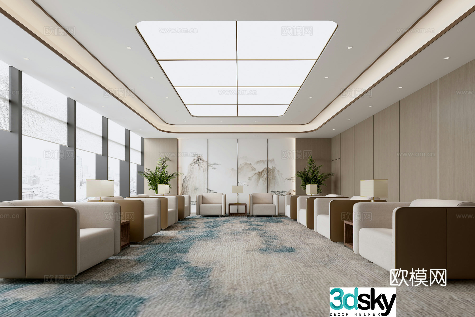 New Chinese style reception room 3D model