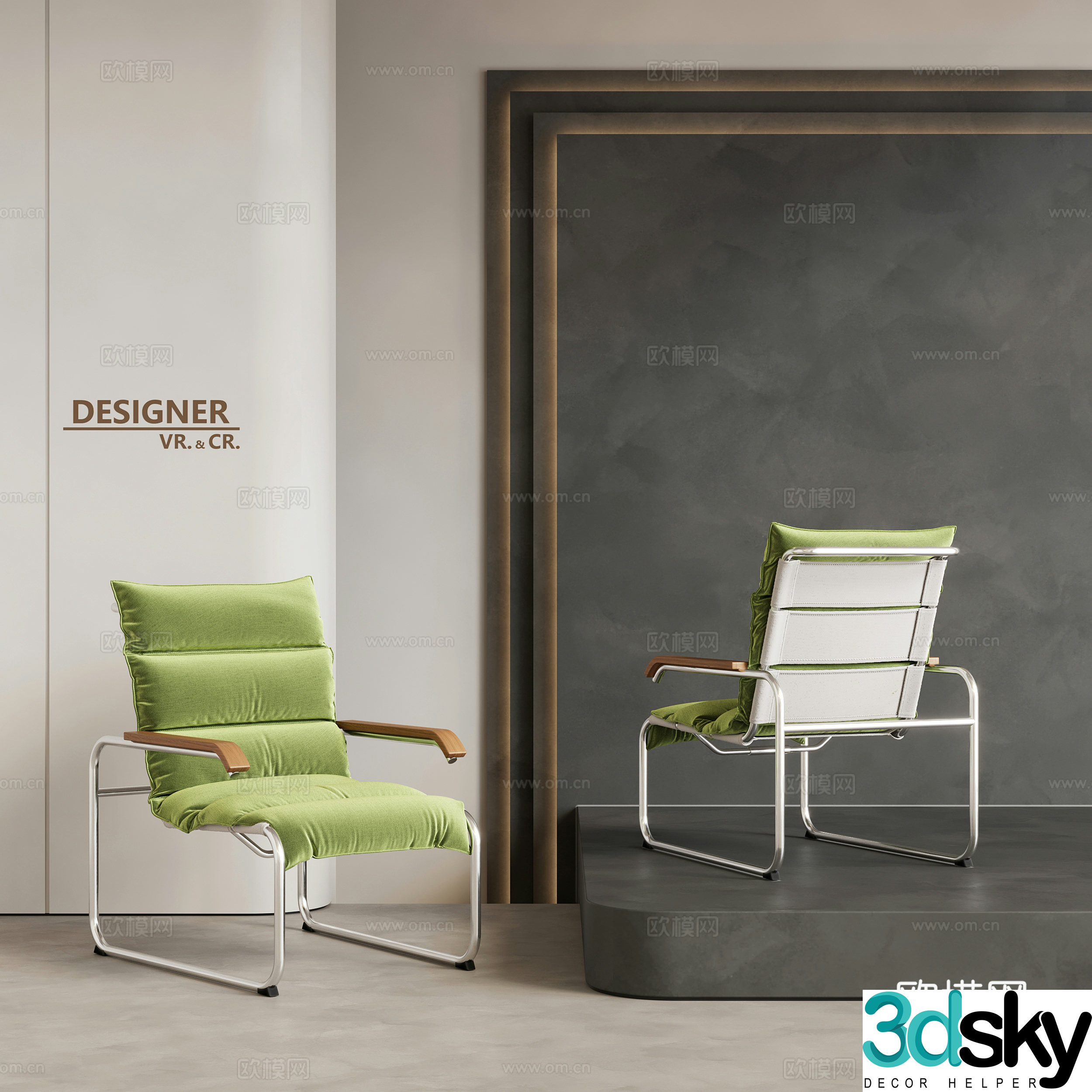 Modern leisure chair sofa chair 3d model