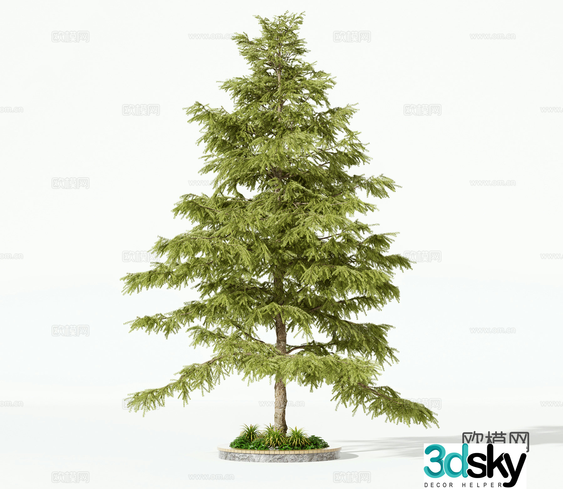 Modern trees landscape tree 3d model