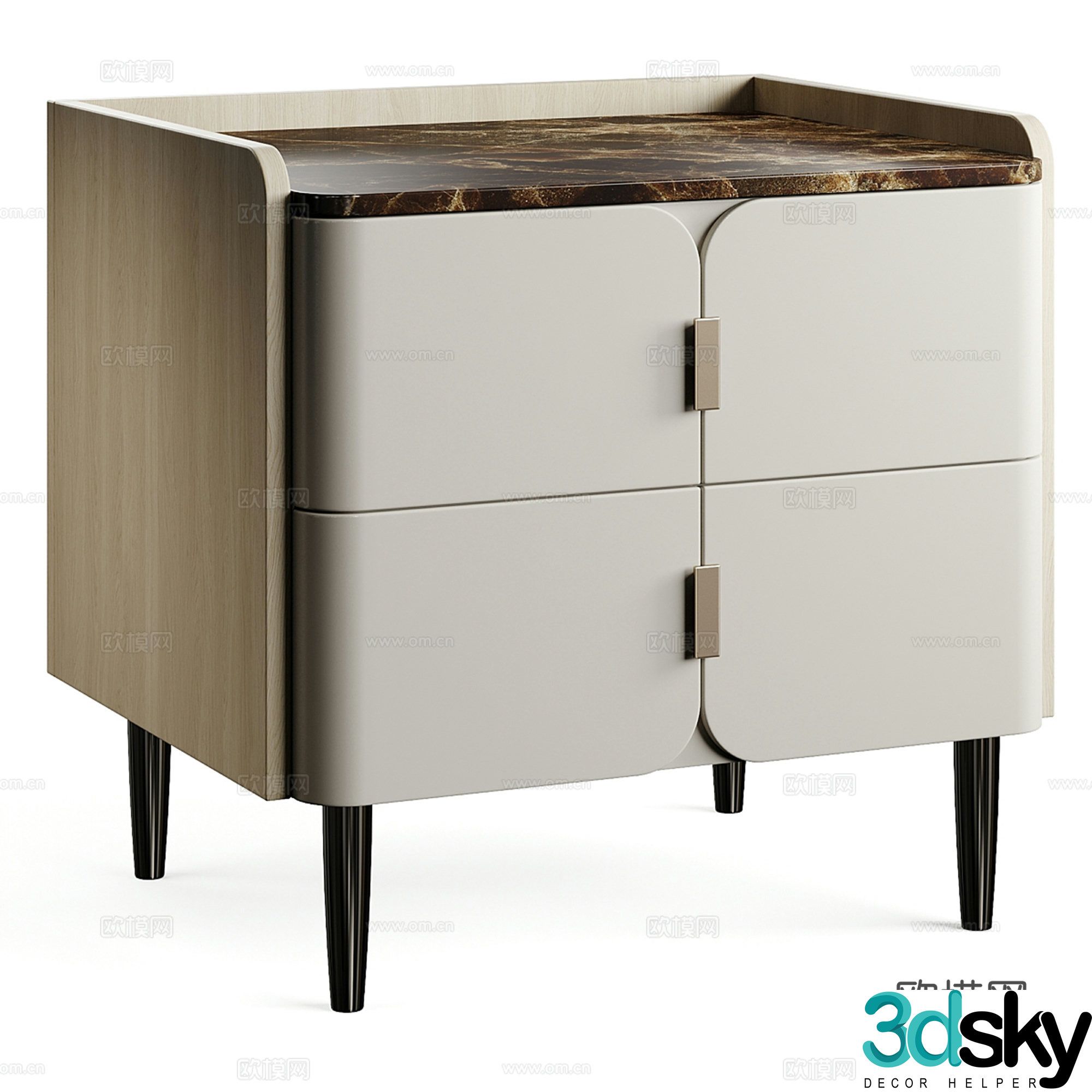 Modern bedside table 3d model
