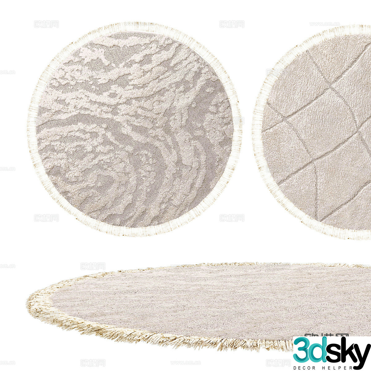 Round carpet 3d model