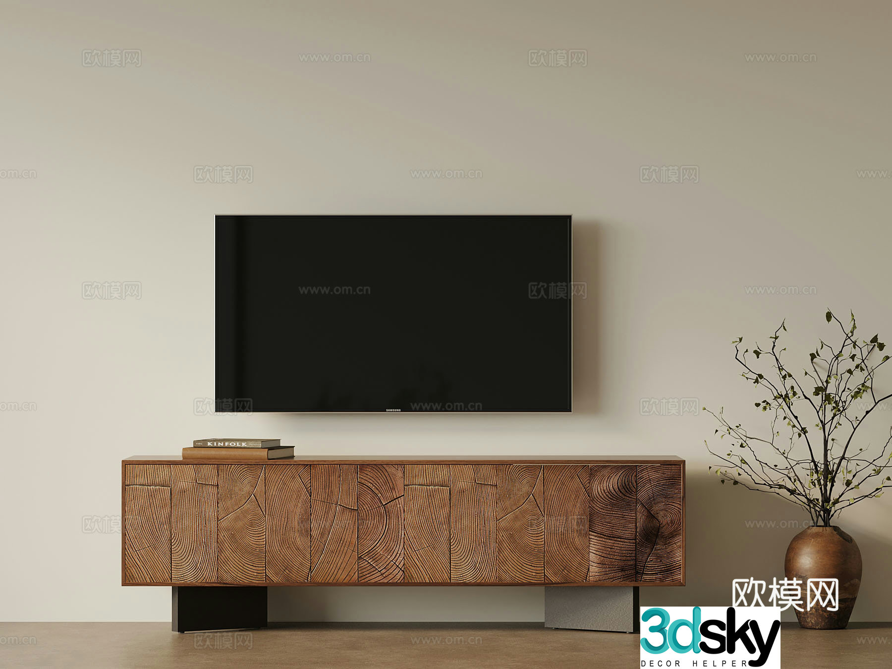 Wabi-sabi TV cabinet 3d model
