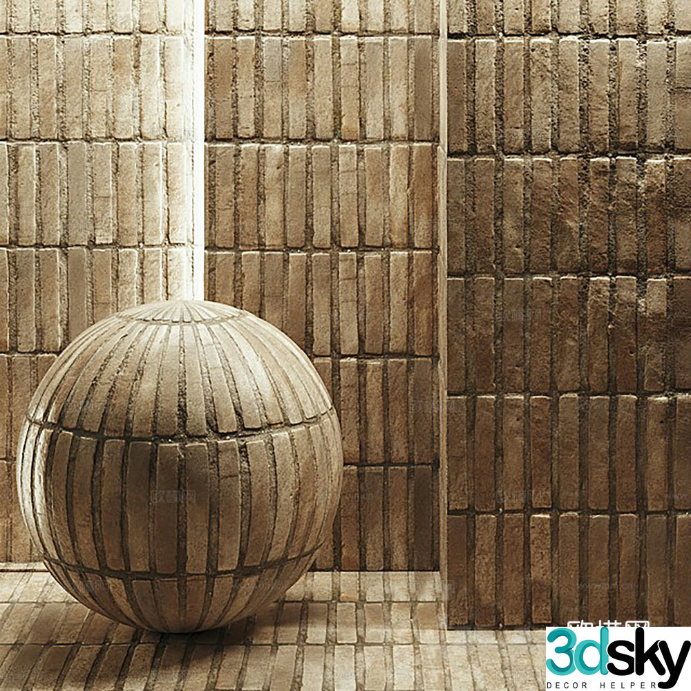masonry stone wall 3d model