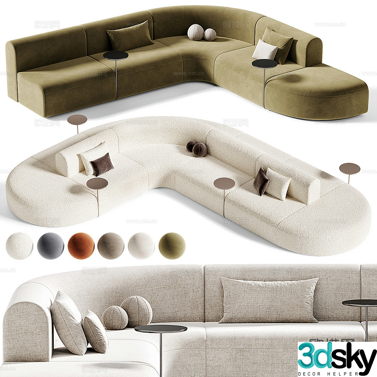 ARTIKO corner sofa multi-person sofa 3d model