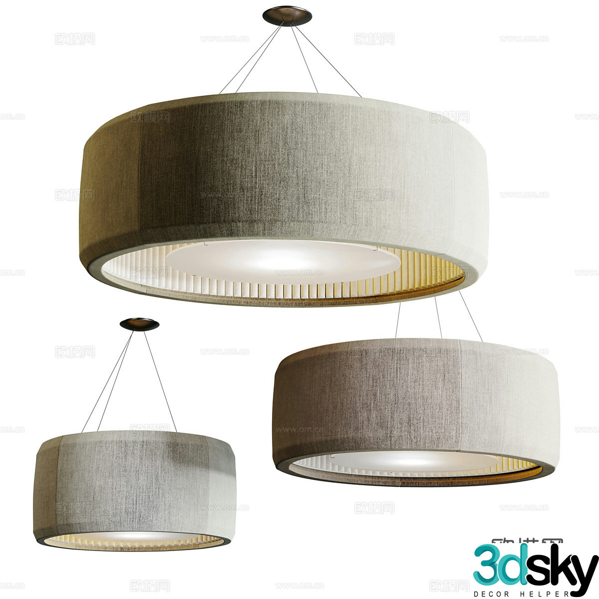 Art chandelier fabric chandelier 3d model