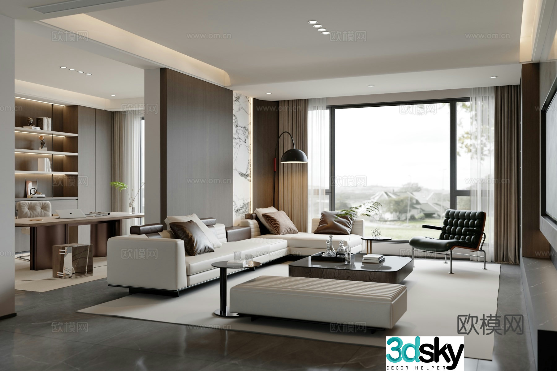 Italian living room 3d model