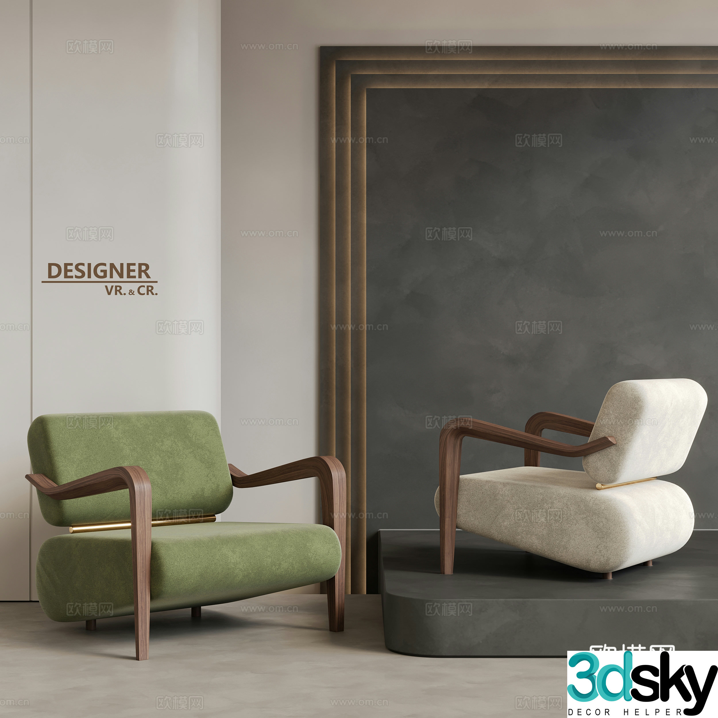 Modern single sofa sofa chair leisure chair 3d model