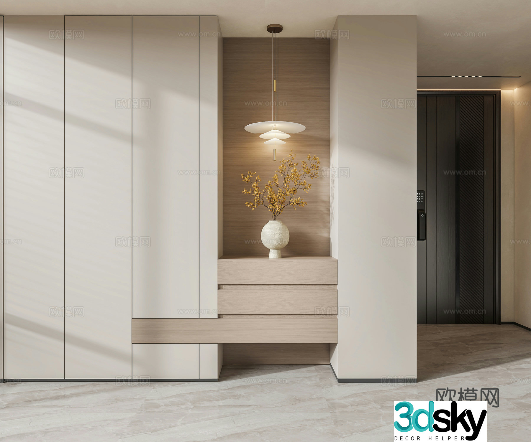 Entrance decorative entrance aisle 3D model