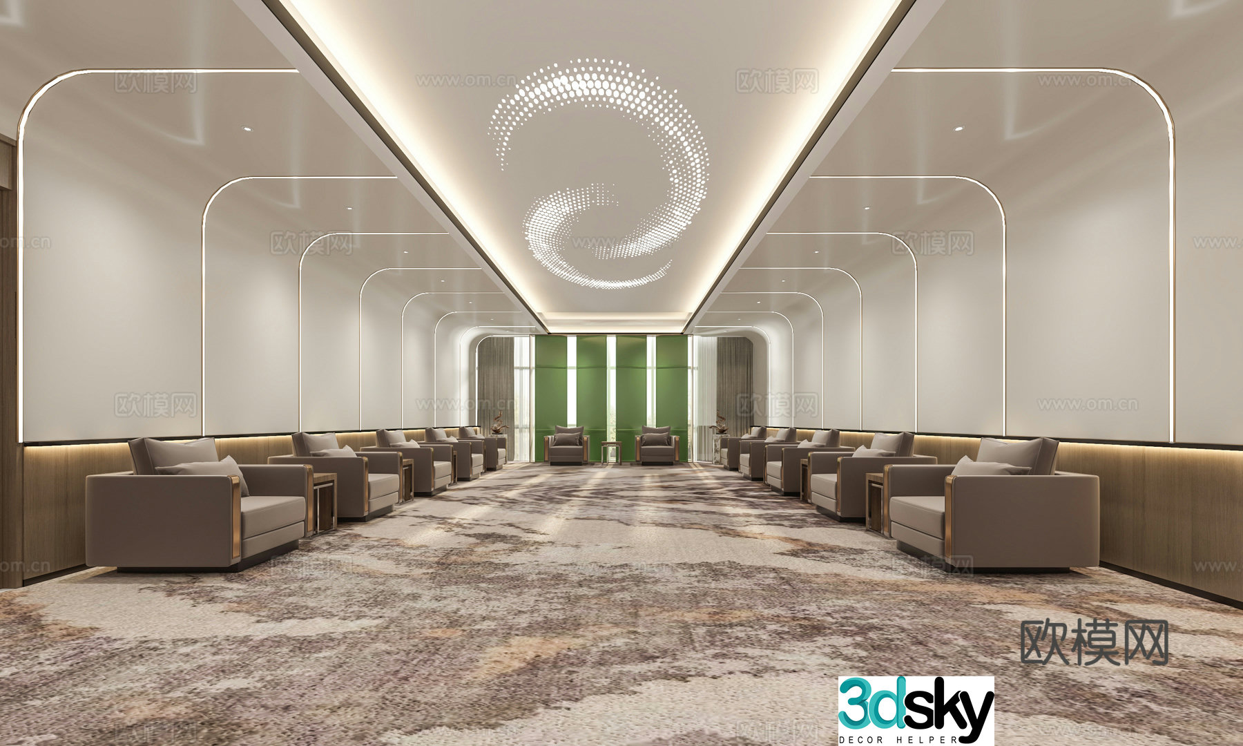 Modern VIP room reception room reception room 3d model
