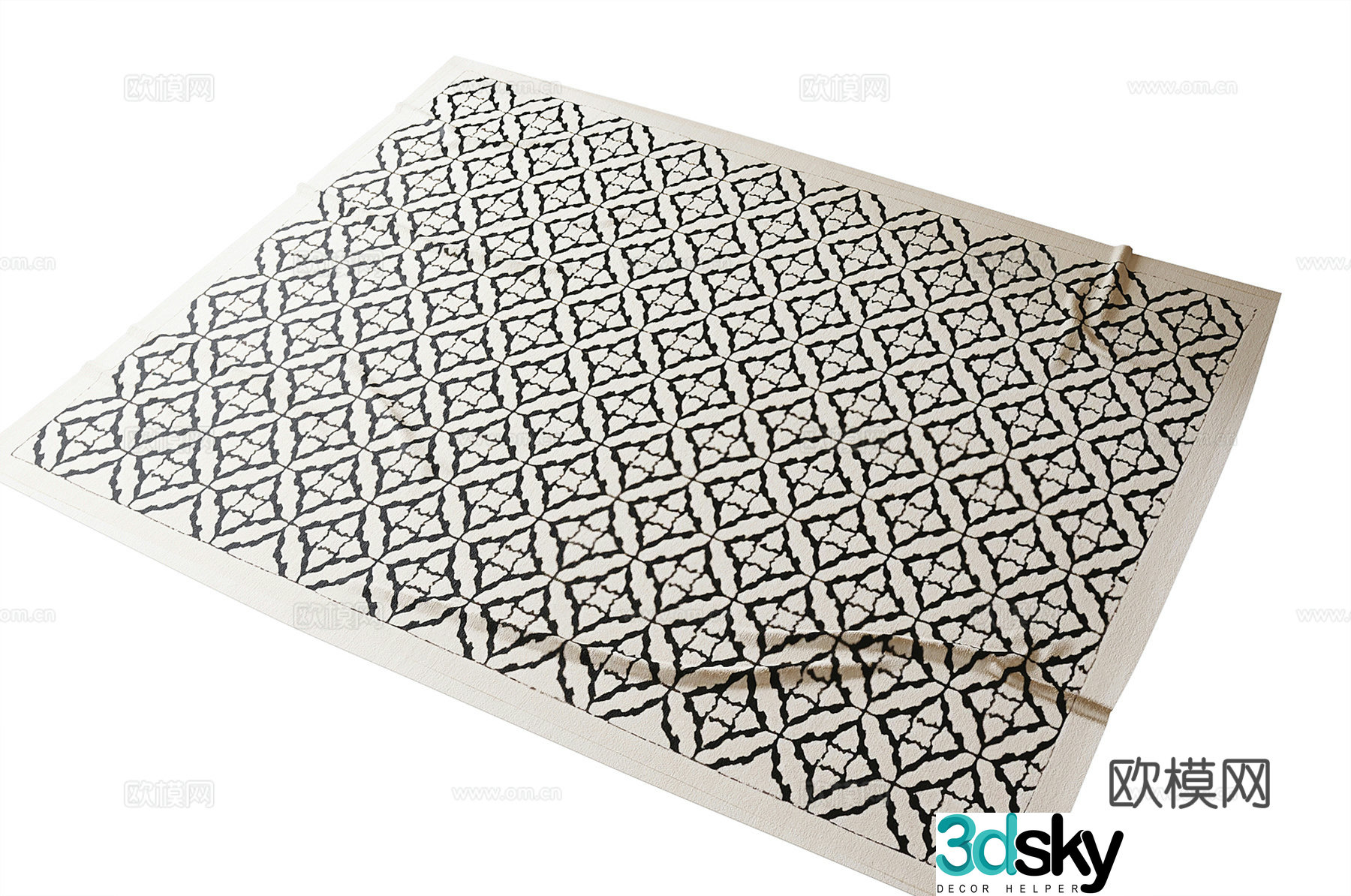 French carpet living room carpet office carpet 3d model