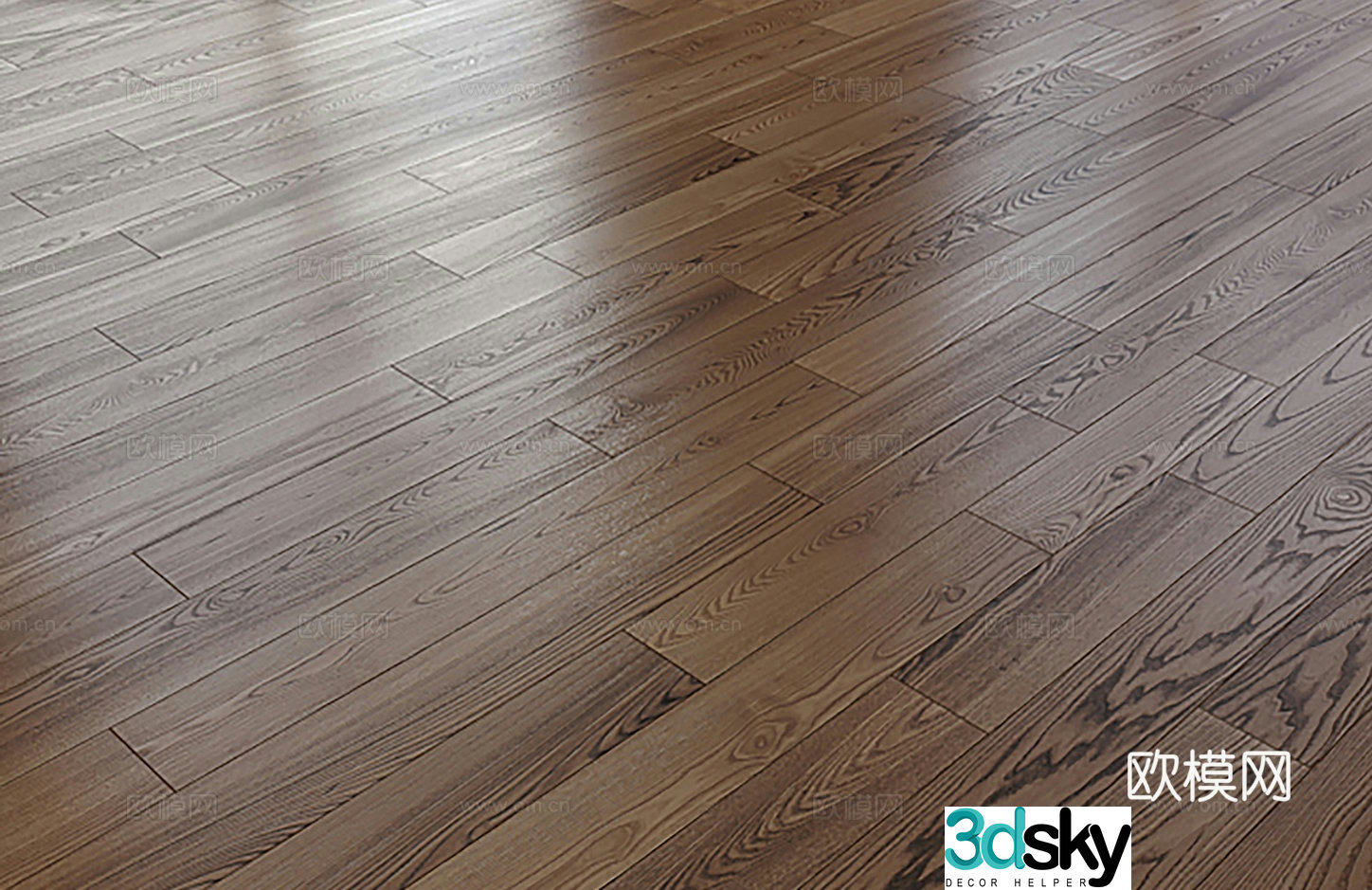 Herringbone wood flooring interior floor 3d model