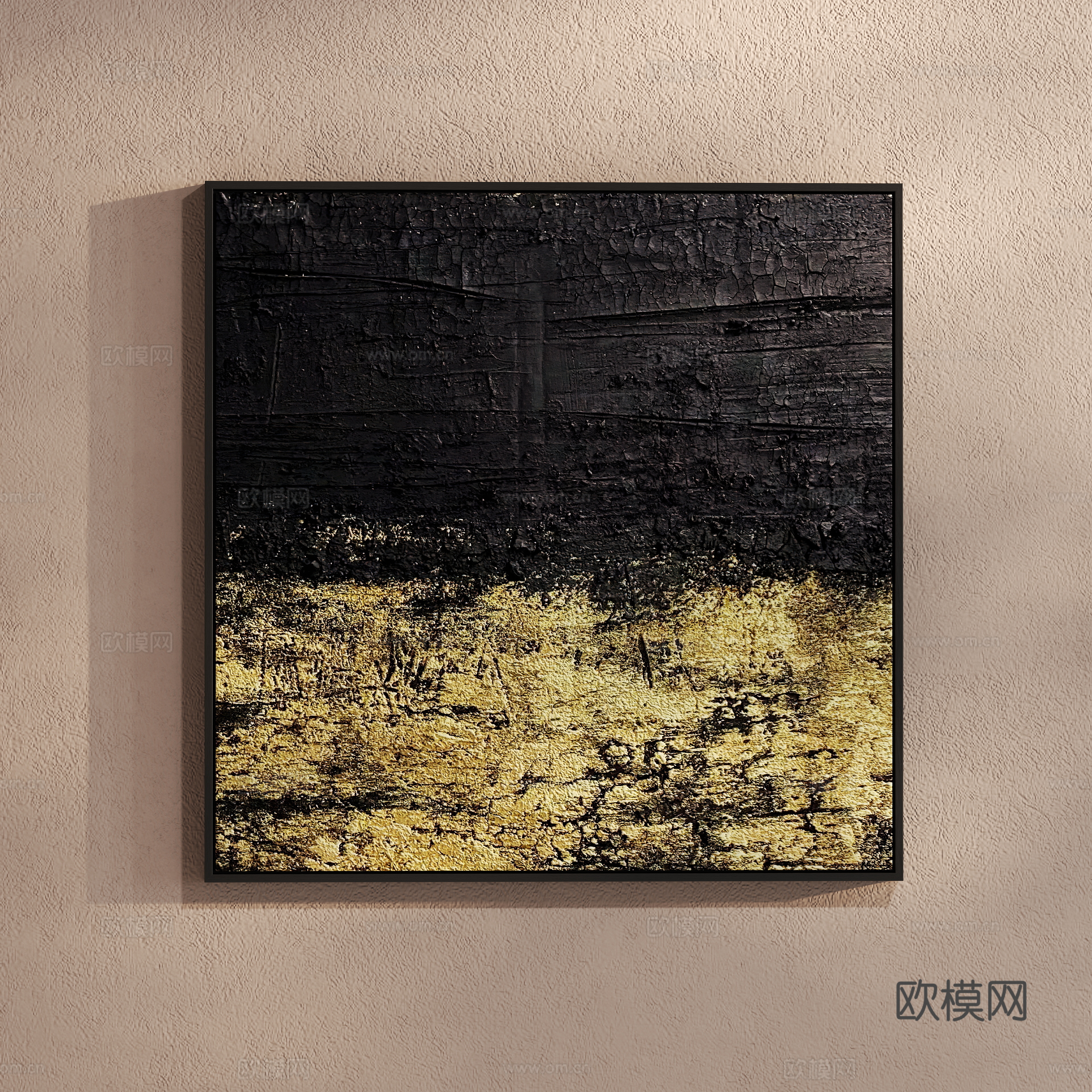 Modern texture painting decorative painting 3d model