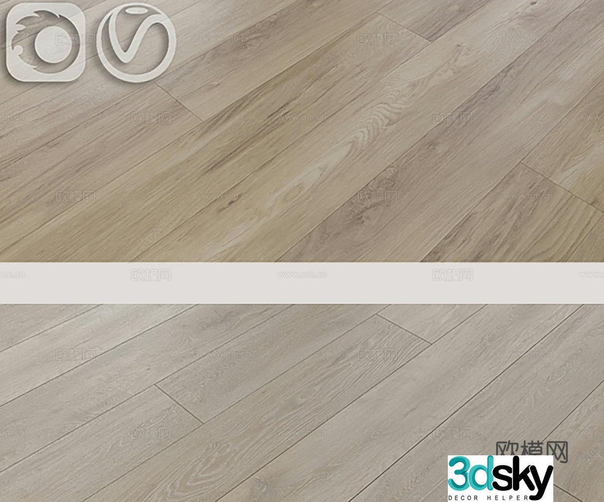 light color floor wooden floor 3d model
