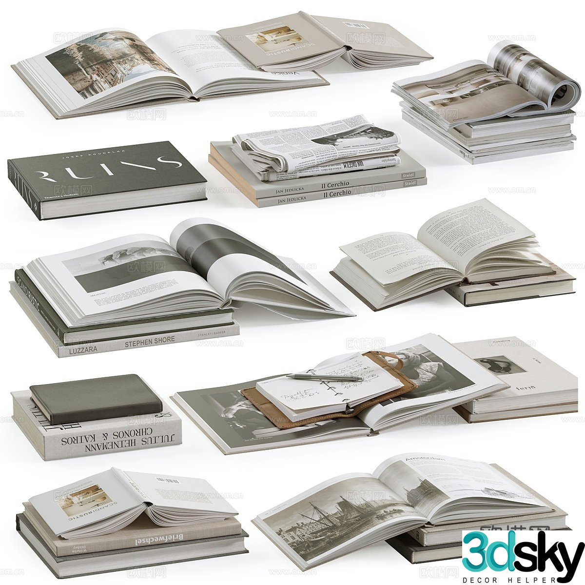 books book newspaper 3d model