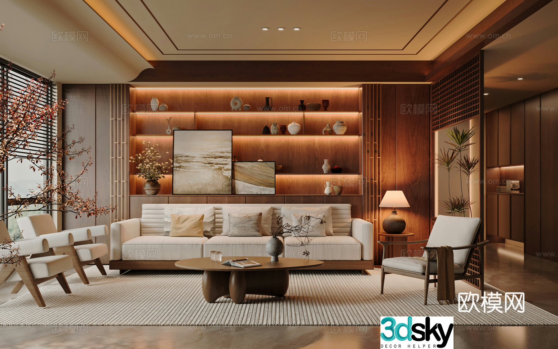 Medieval style living room 3D model