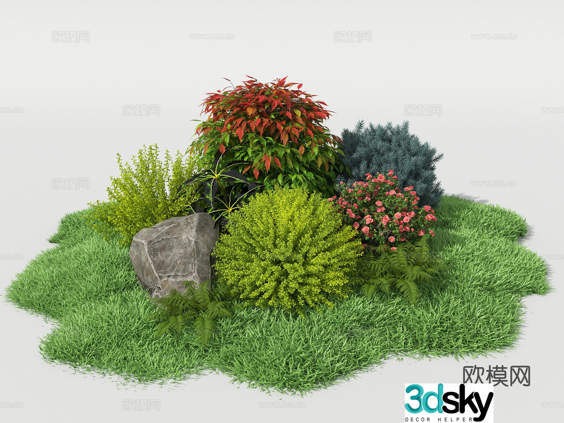 plant pile vegetation shrub 3d model