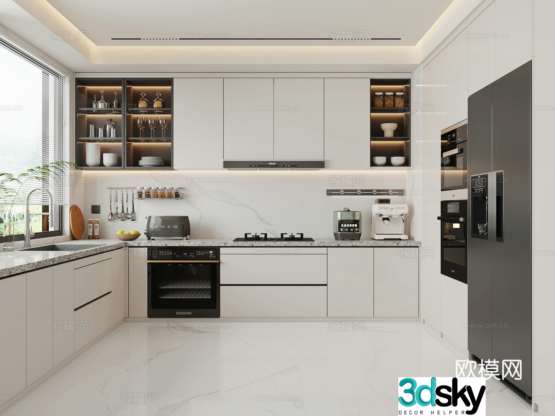 Modern kitchen 3d model