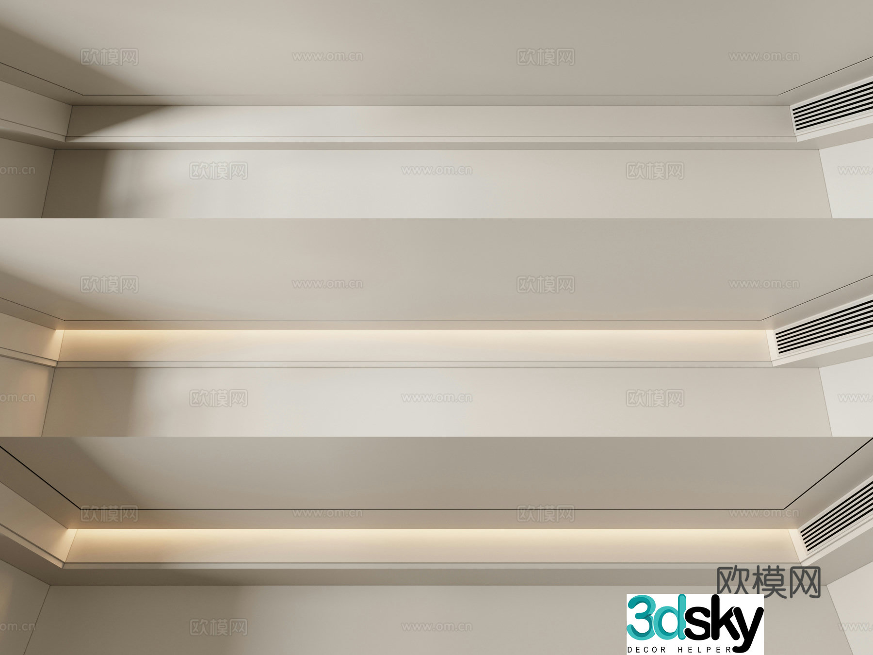 Modern suspended ceiling ceiling 3d model