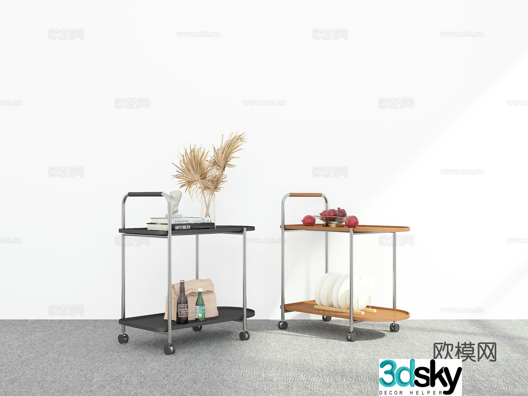 Modern trolley 3d model