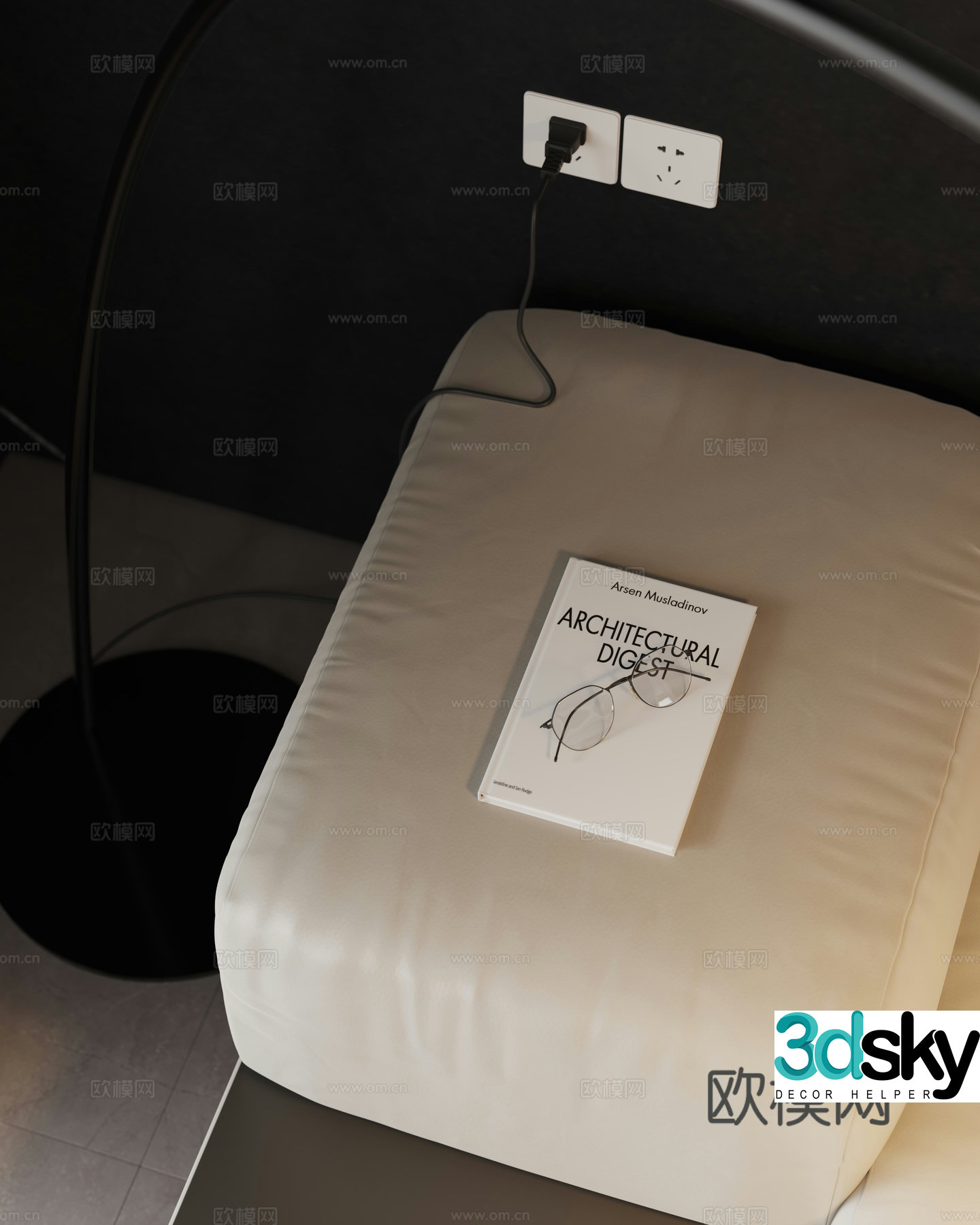 Modern floor lamp 3d model