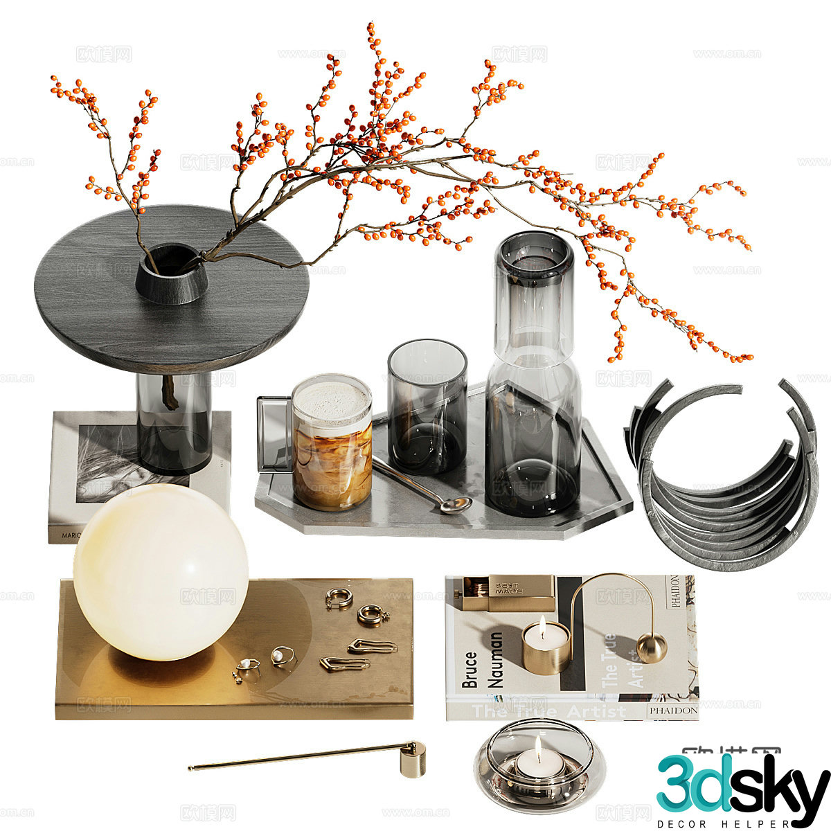 New Chinese style jewelry vase books 3d model