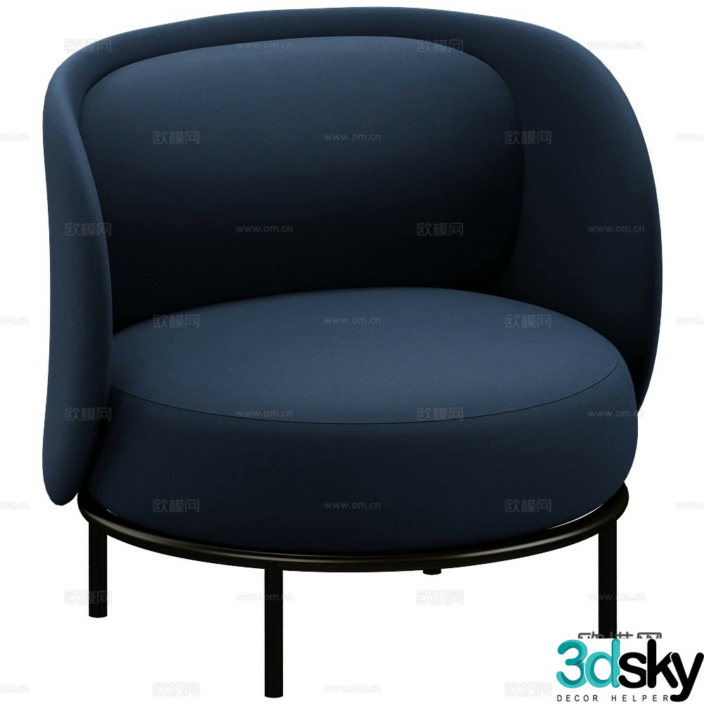 Tonon Italia Italian style leisure chair sofa chair 3d model