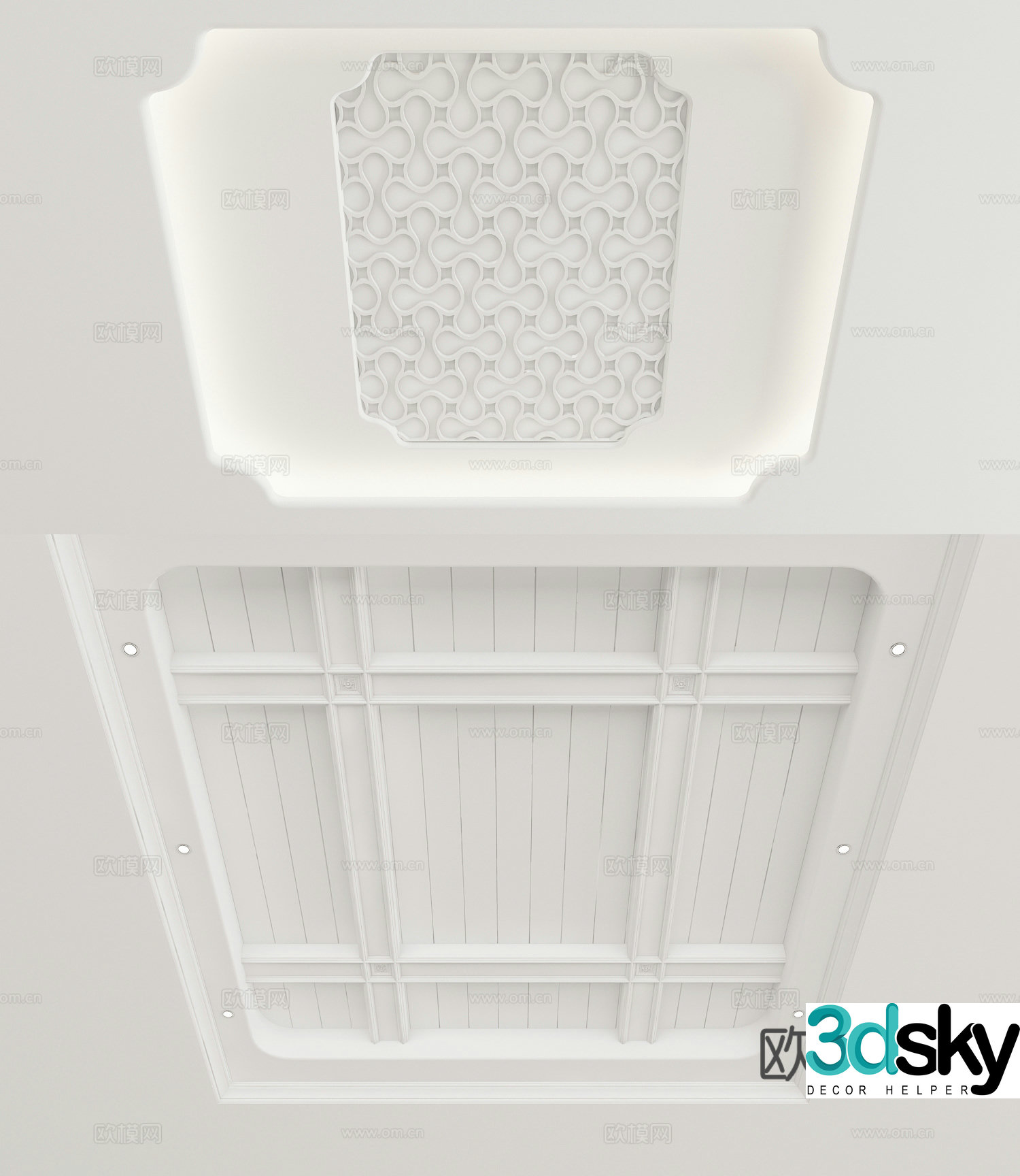 American ceiling 3d model
