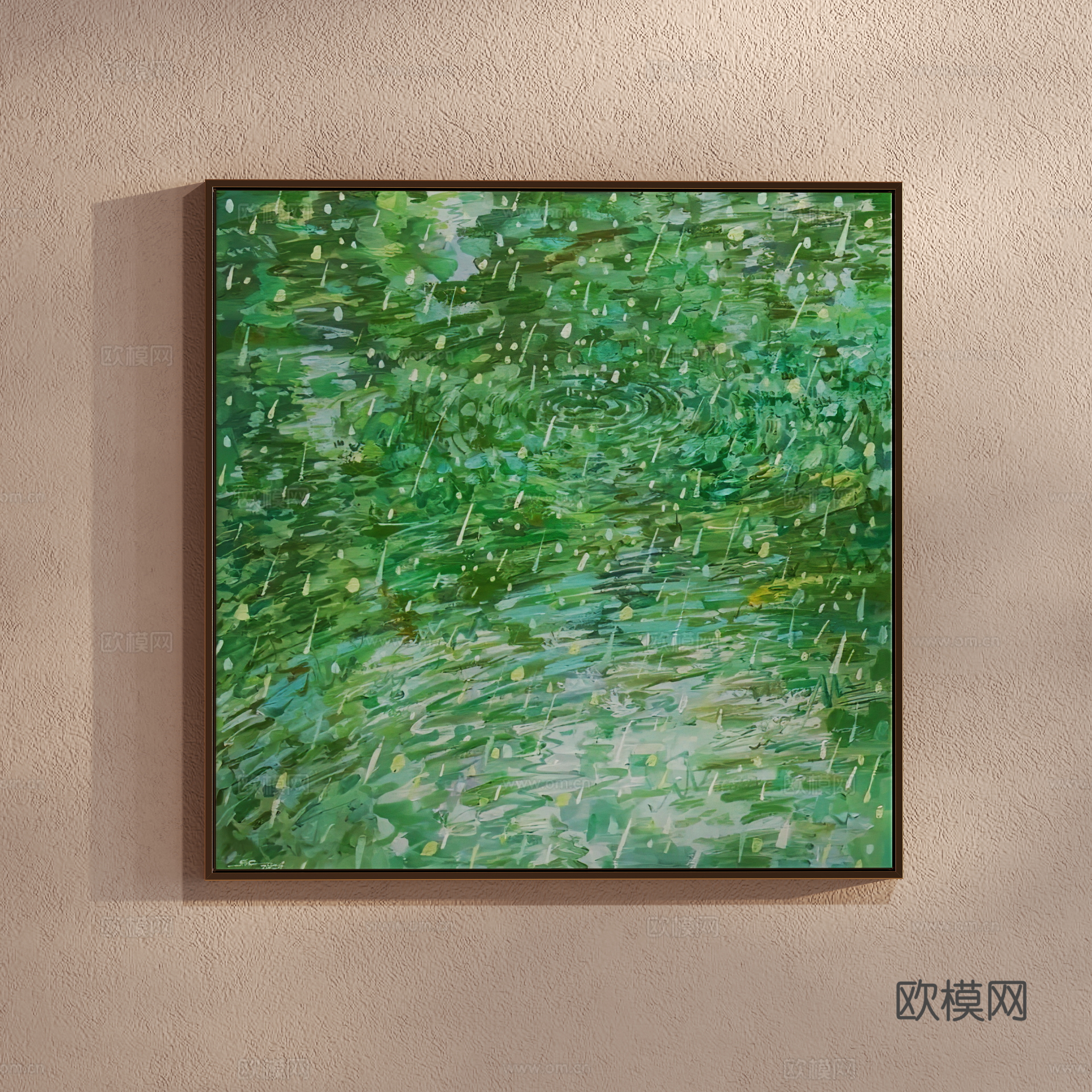 Modern texture painting decorative painting 3d model