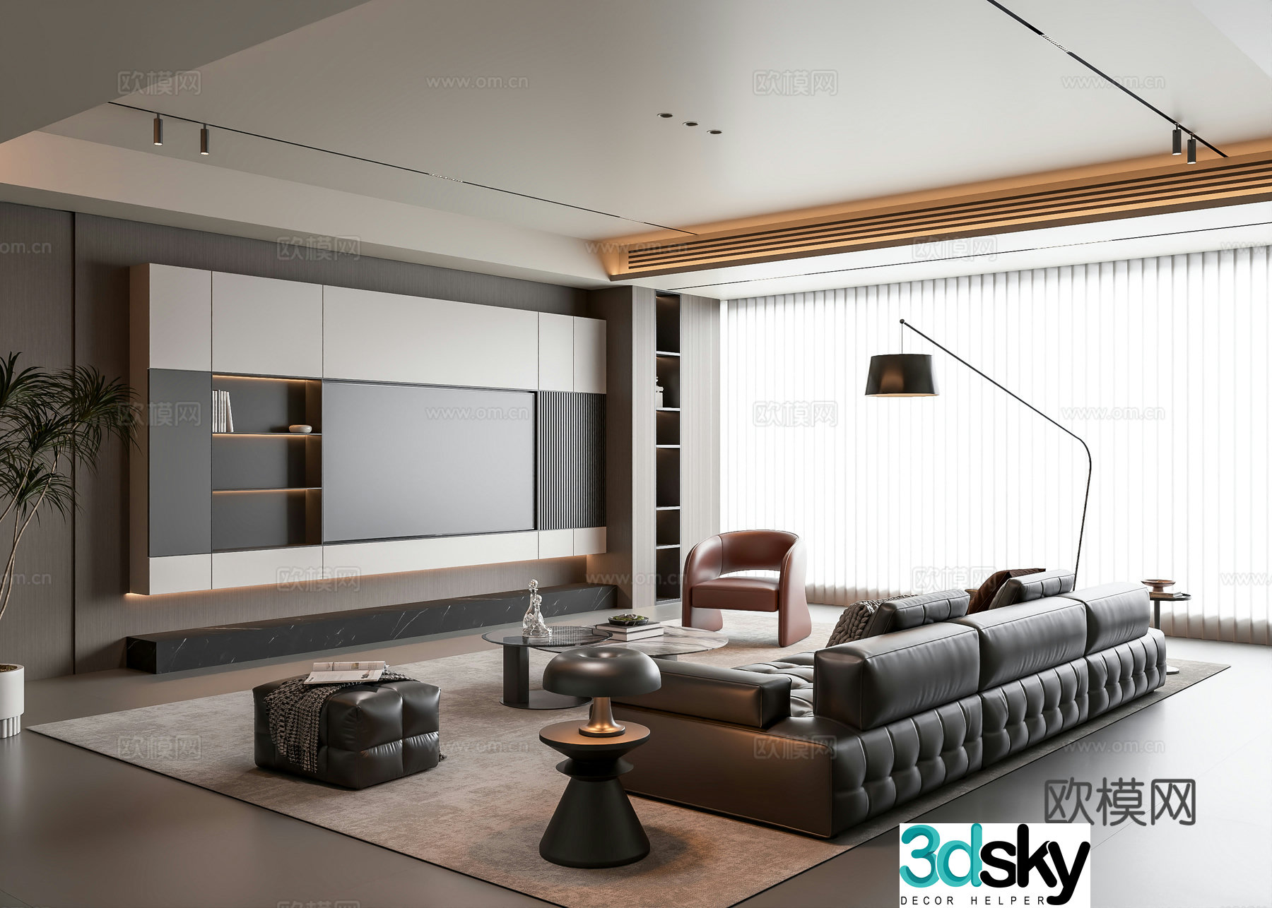 Italian living room 3d model
