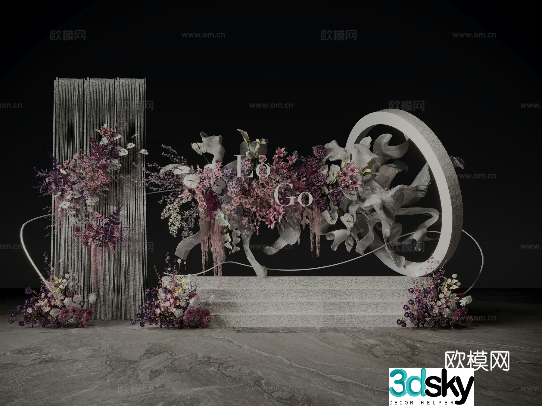 Wedding Flower Beauty Chen Huayi Mei Chen Green Green 3D Model