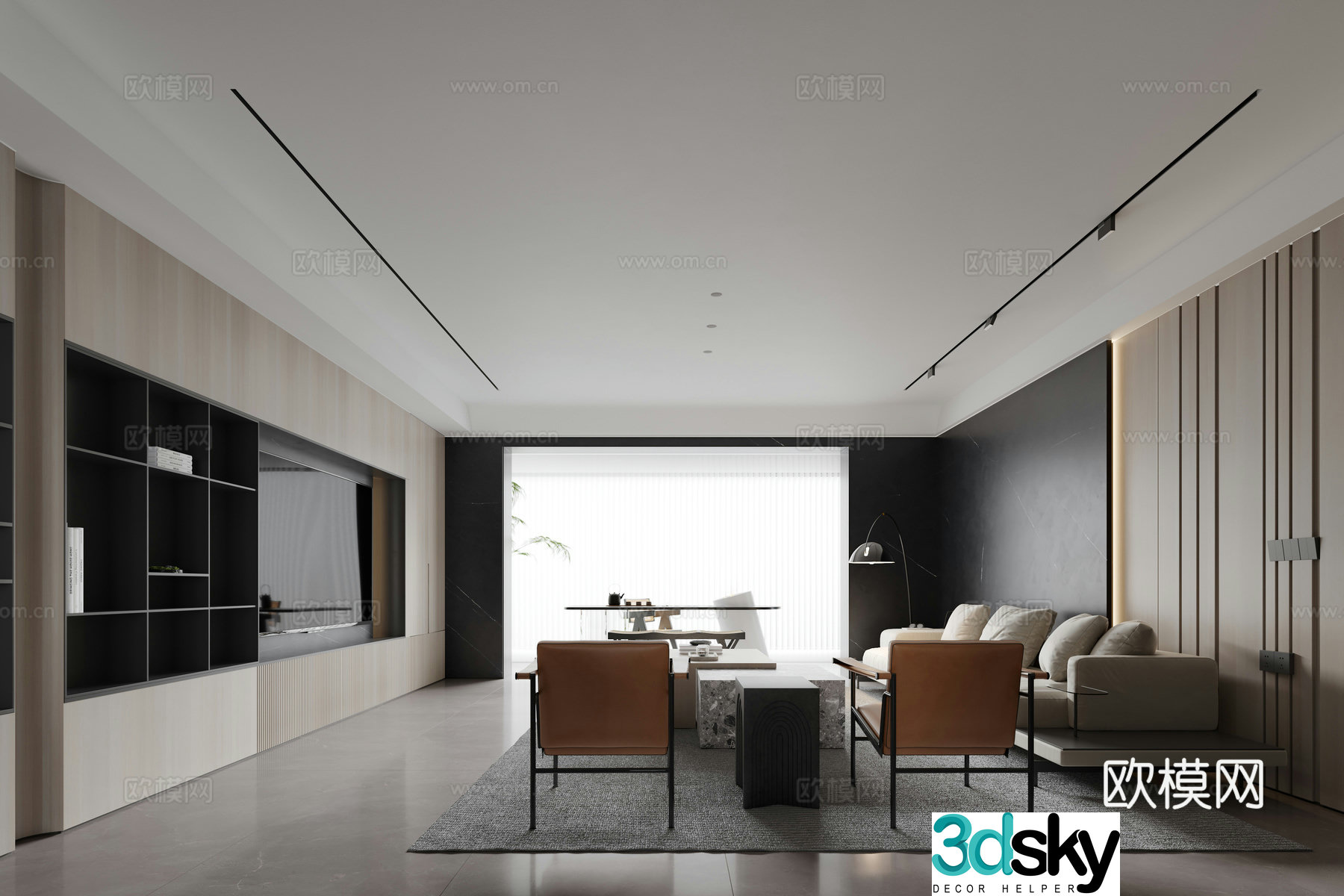 Modern living room 3d model