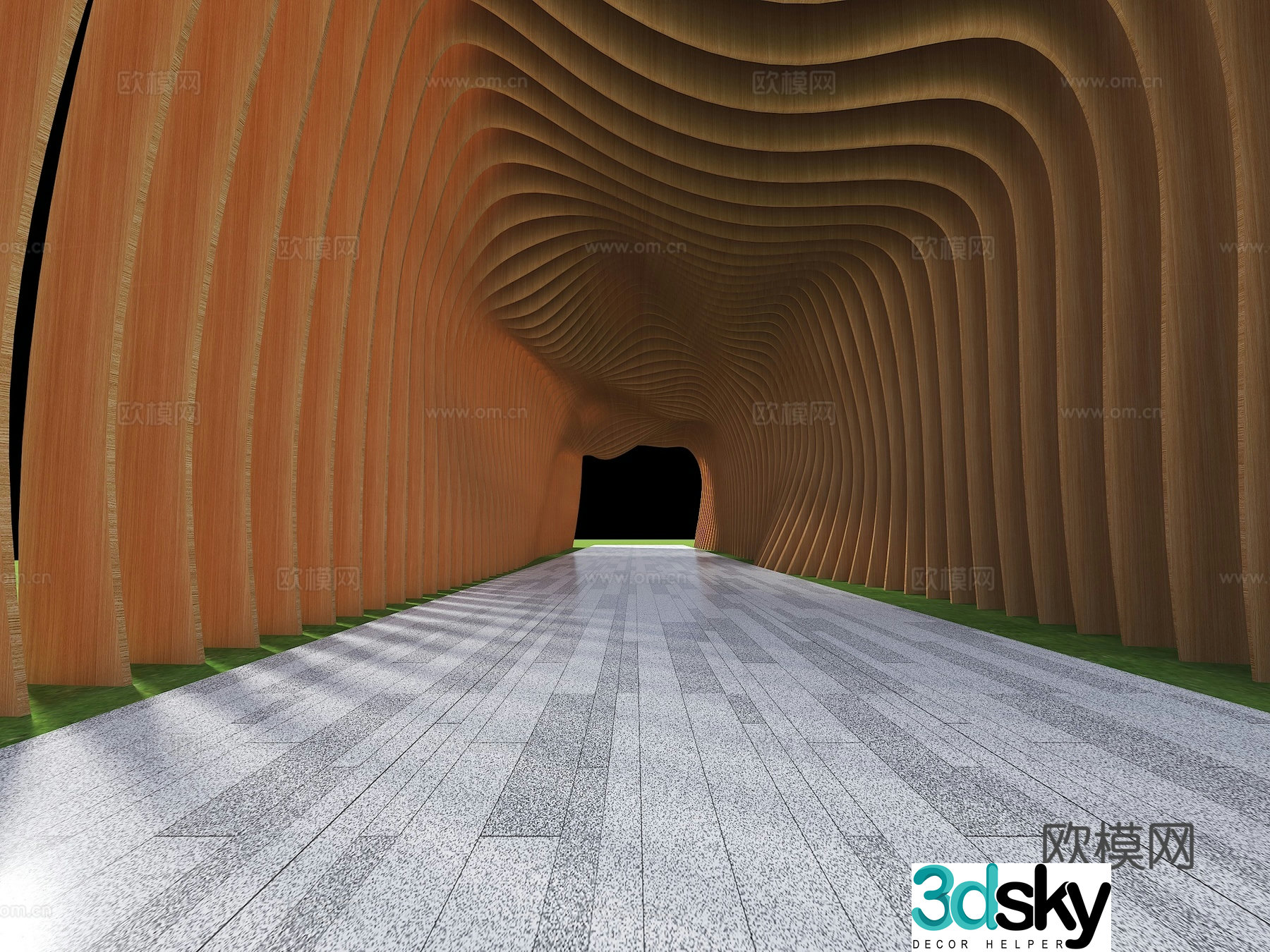 Special-shaped corridor grille corridor corridor corridor 3D model