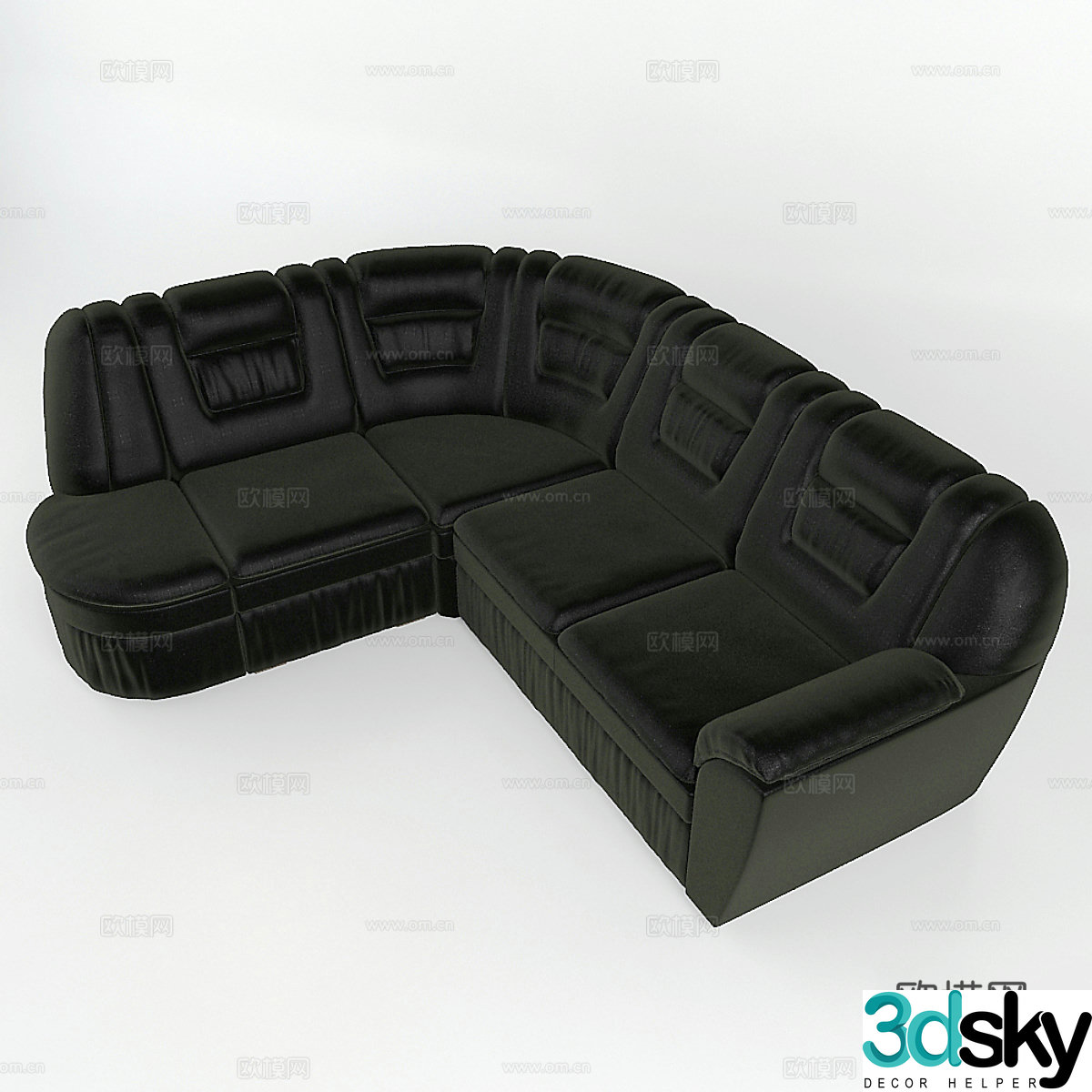 Corner sofa multi-person sofa 3d model
