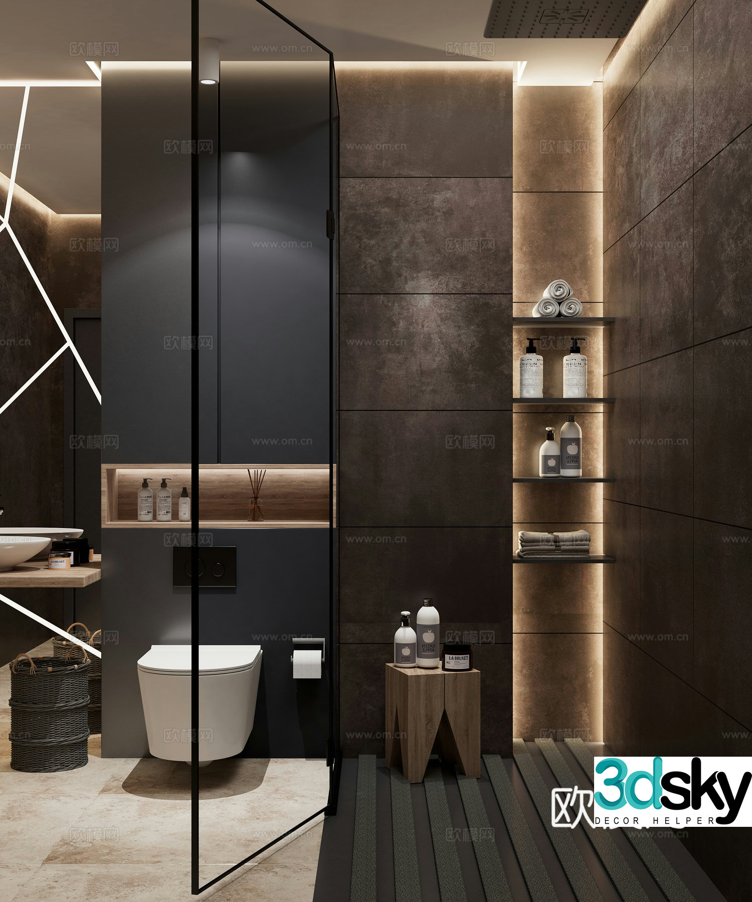 Modern bathroom bathroom 3d model