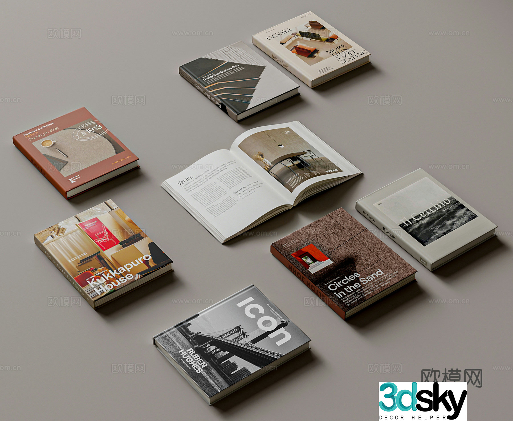 modern book magazine 3d model