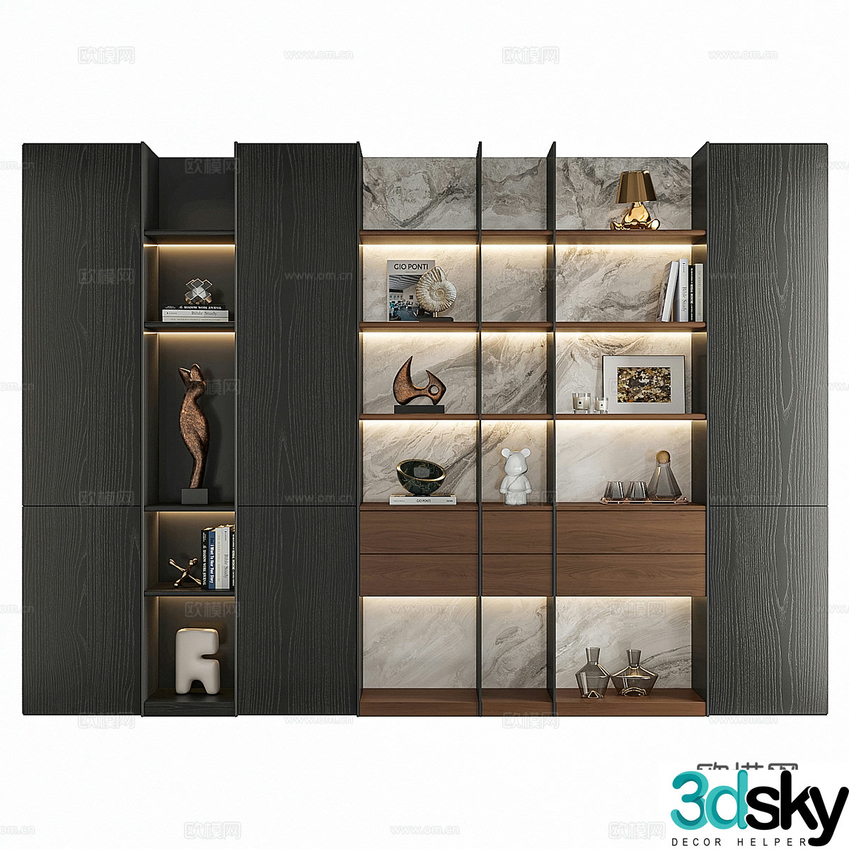 Modern decorative cabinet 3d model