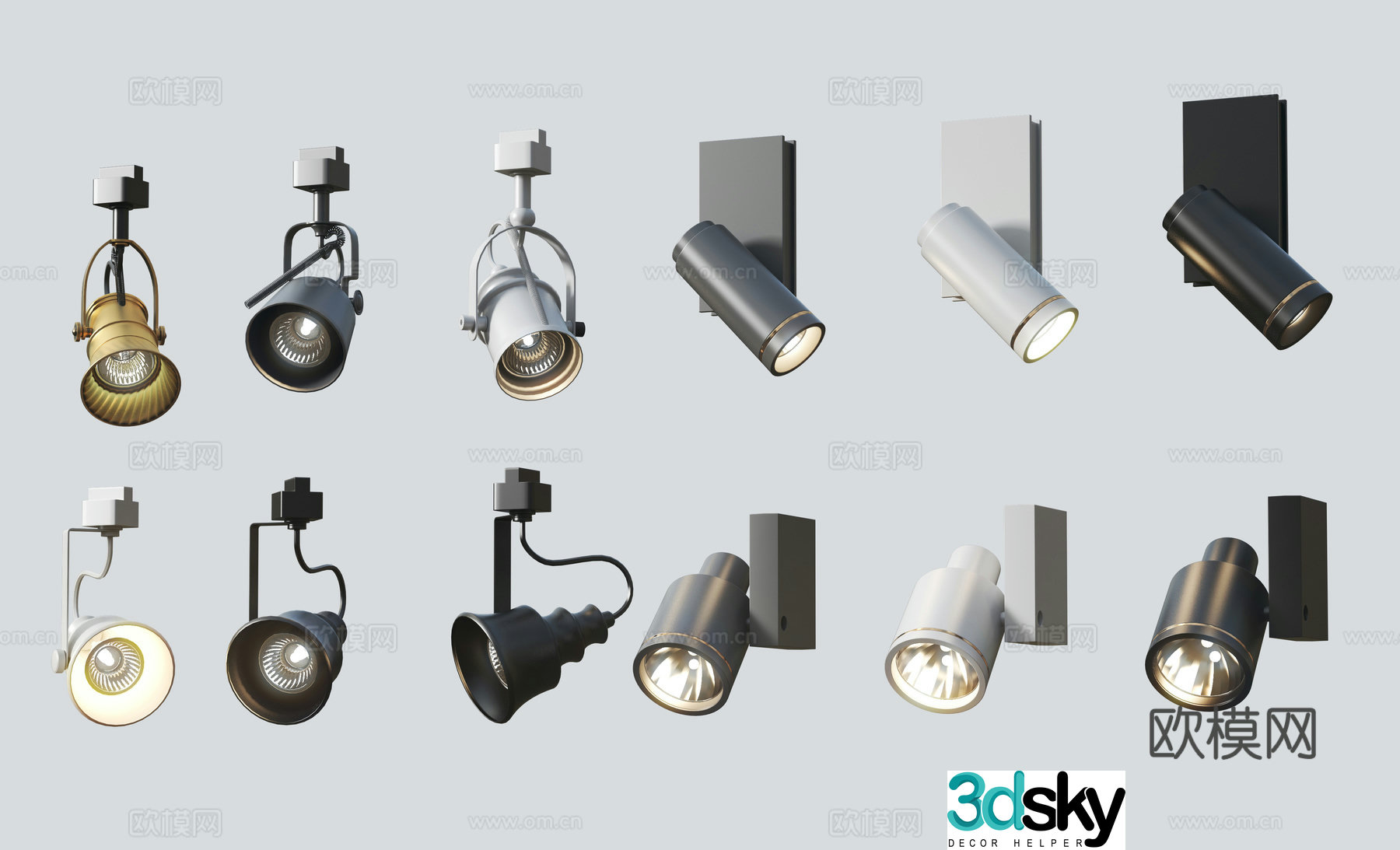 Modern downlight spotlight 3d model