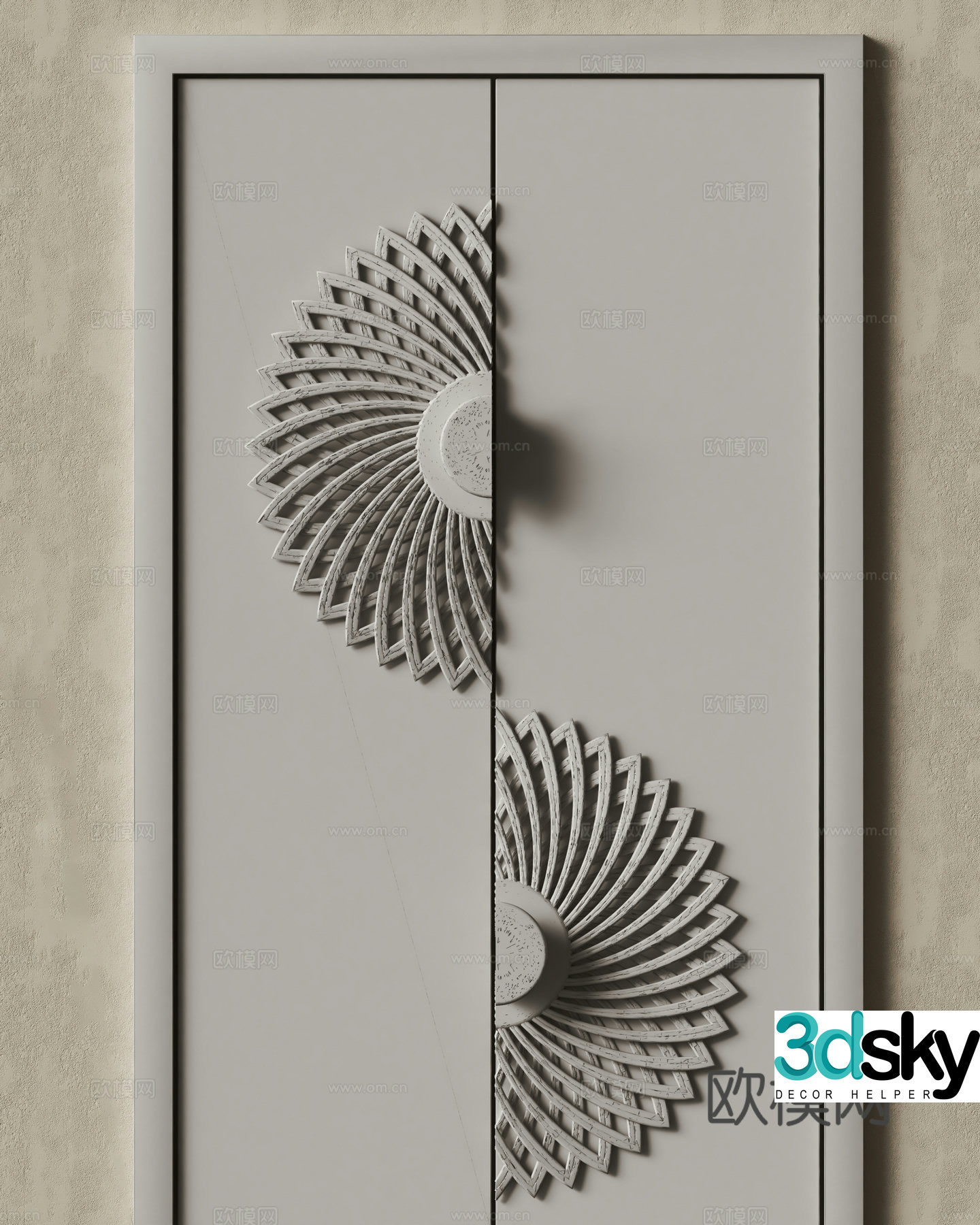 Modern three-dimensional hanging painting decorative painting 3D model