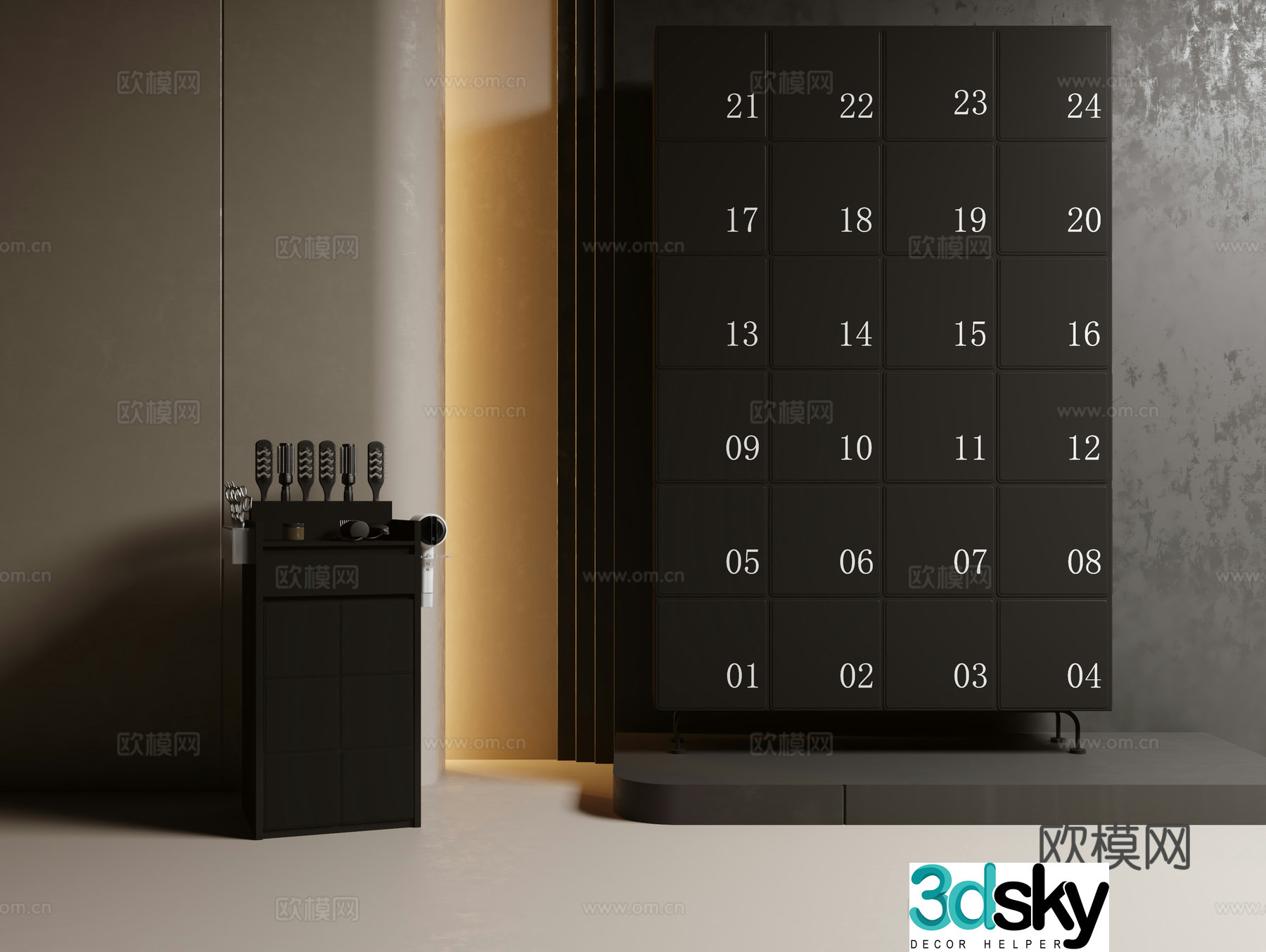 Storage cabinet bag storage cabinet locker tool cabinet 3d model