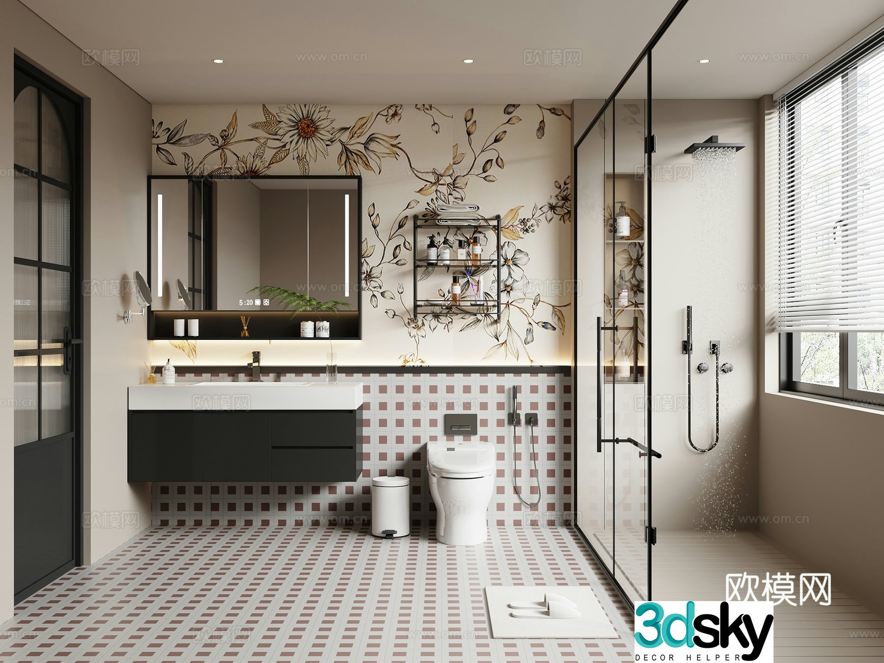 French bathroom bathroom 3d model