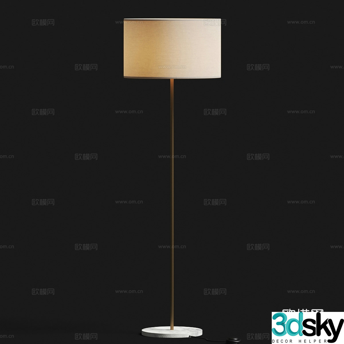 Modern floor lamp 3d model