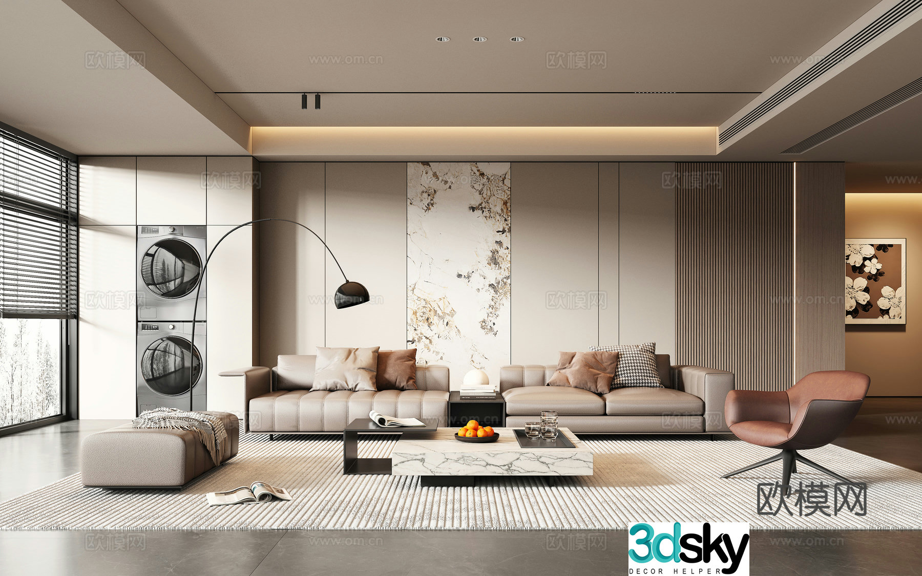 Italian living room 3d model