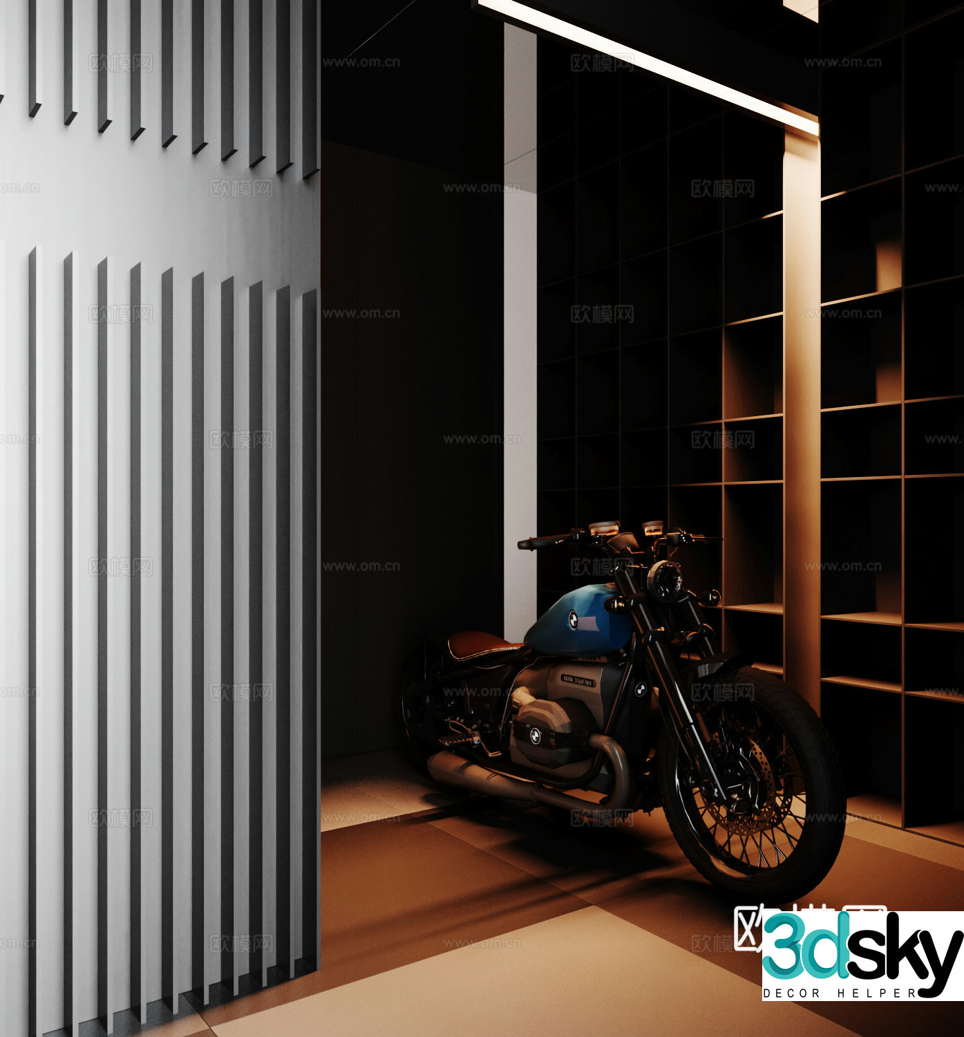 Modern motorcycle 3d model