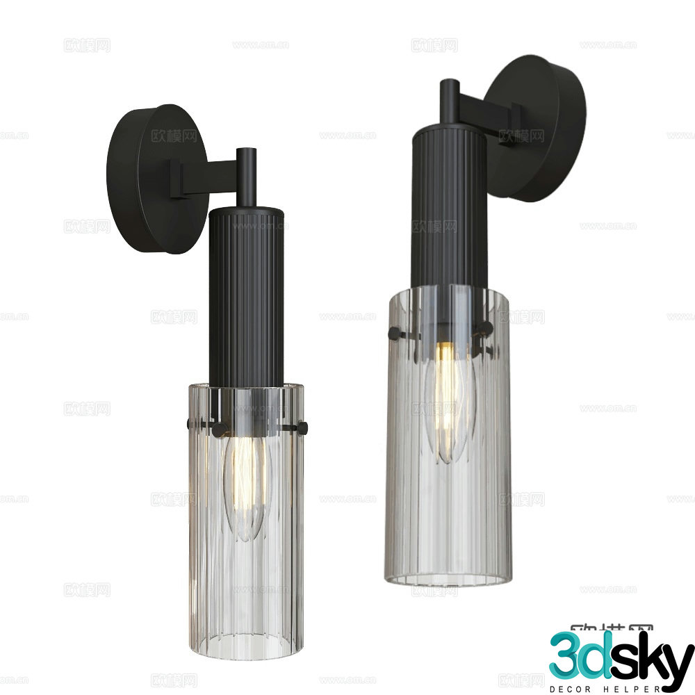 Stilfort glass wall light 3d model