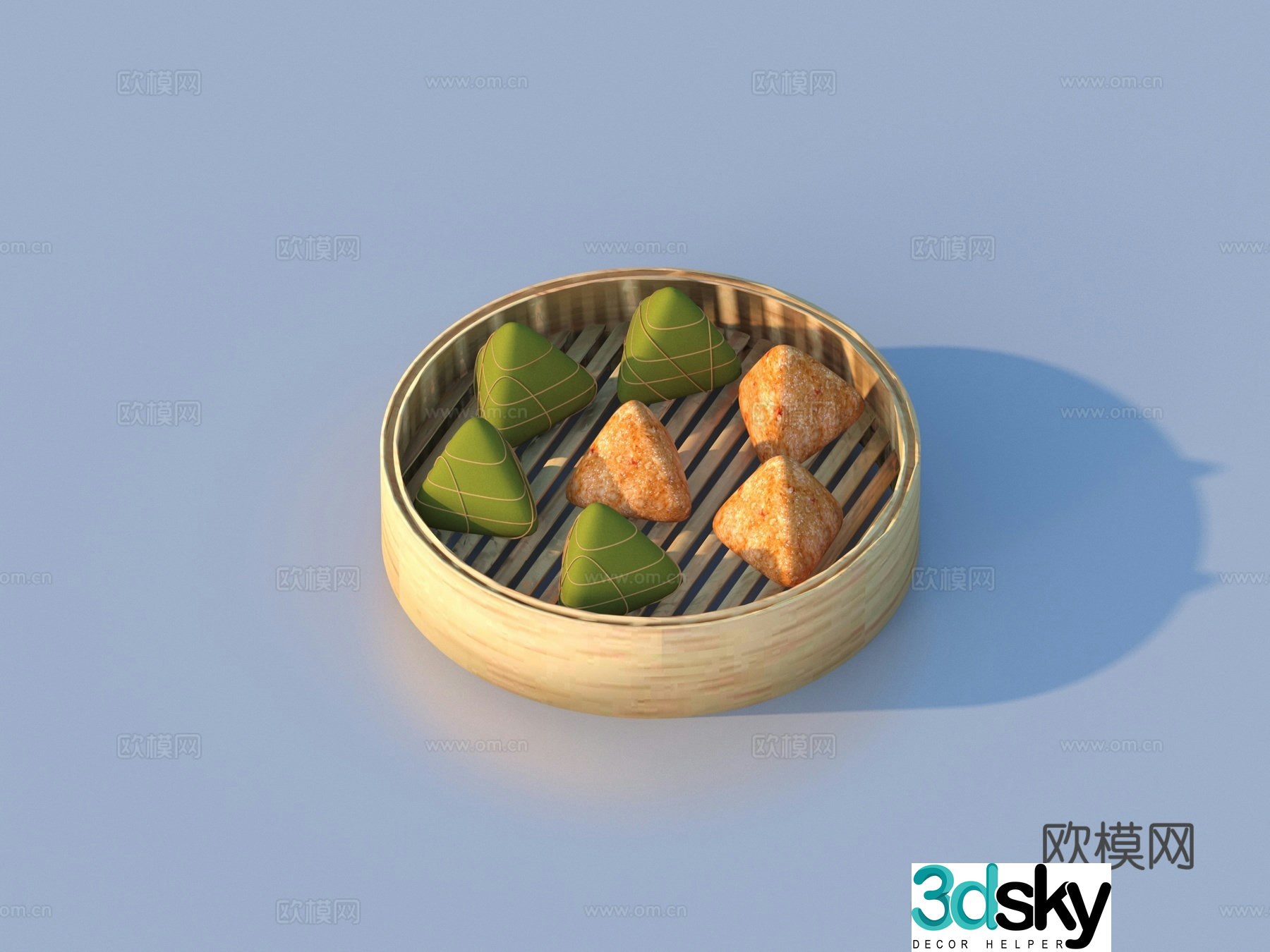 zongzi food chinese cuisine 3d model