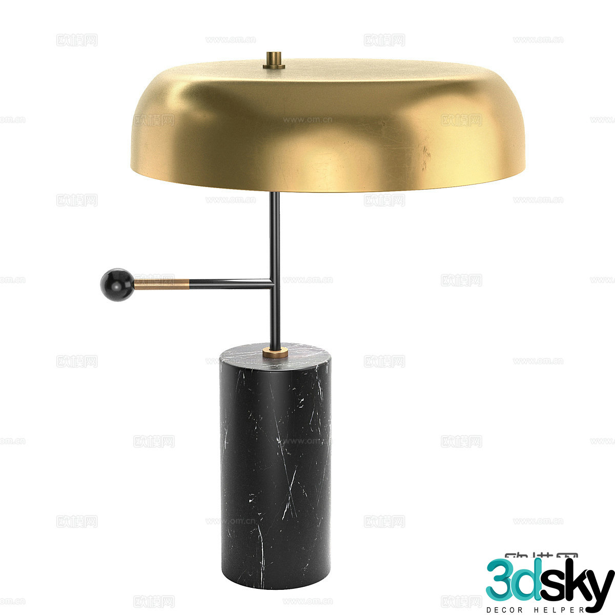Light luxury table lamp 3D model