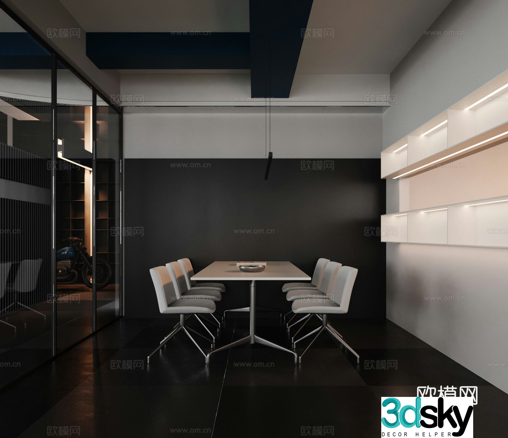 Modern conference room 3d model