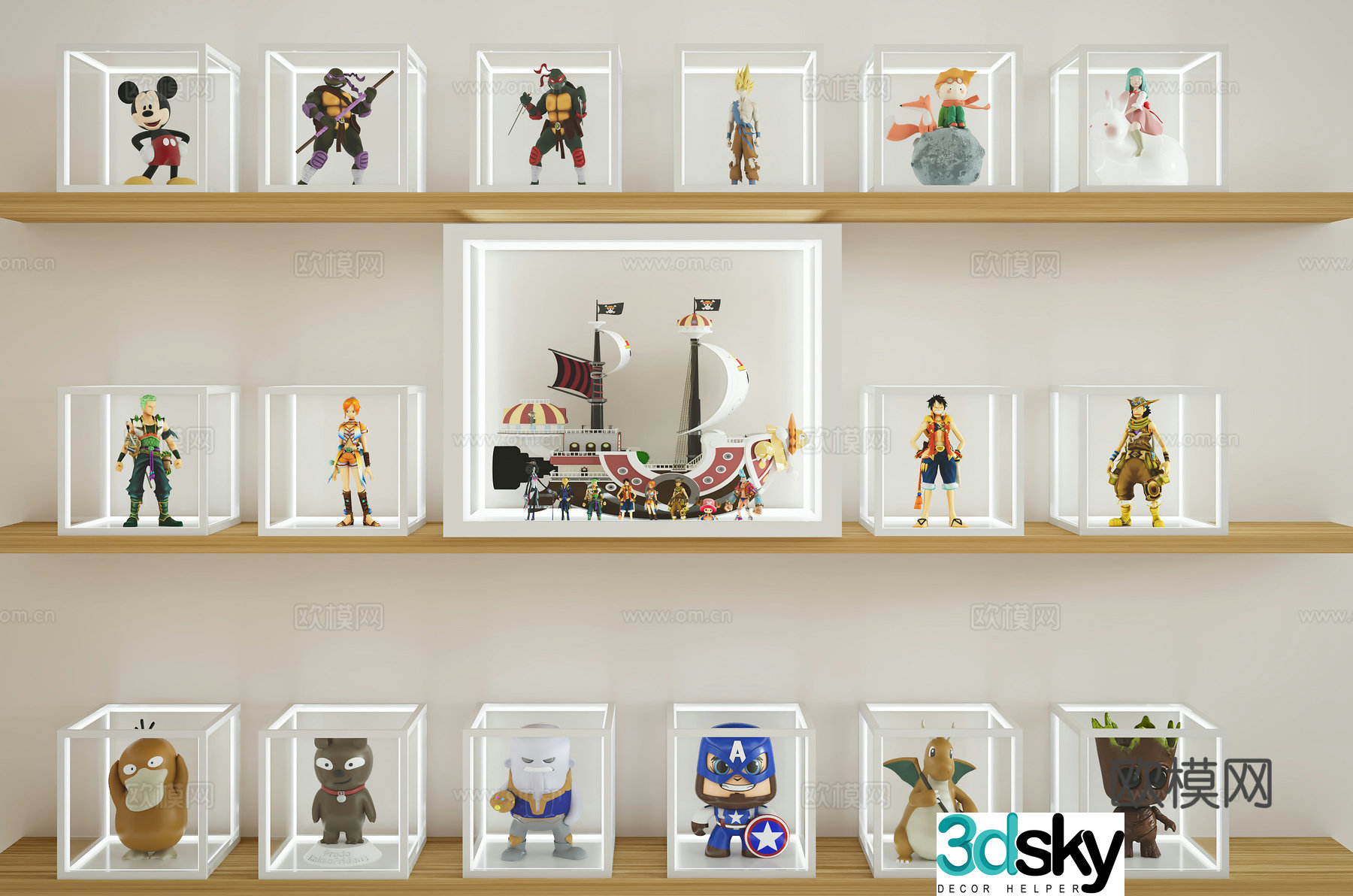 Toys figures trendy ornaments sculpture ornaments 3D models