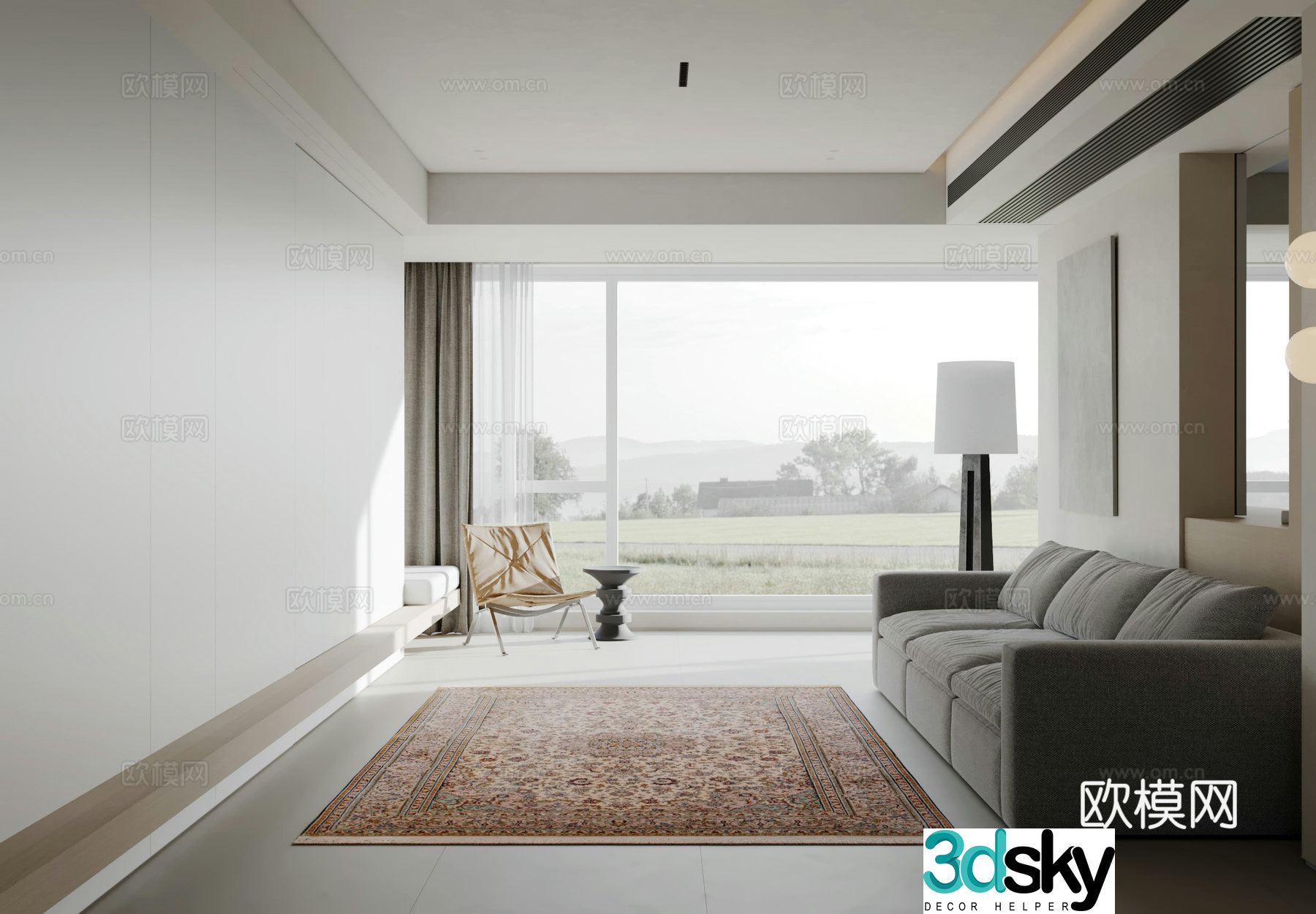 Modern living room 3d model