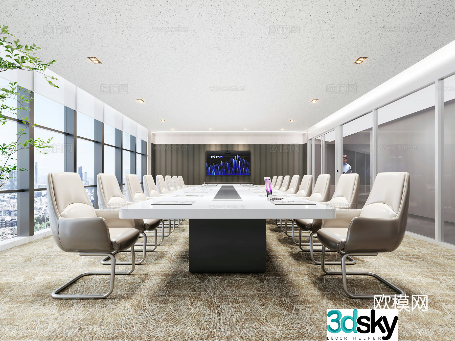 Modern conference room 3d model